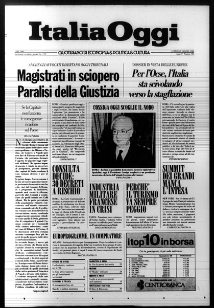 Italia oggi : quotidiano di economia finanza e politica